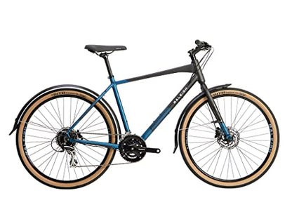- Raleigh | STB16MT | Strada City 650b 16 Speed Disc Brake Men's Hybrid Bike | Black / Blue Size Small -