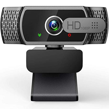 - Webcam for PC with Microphone - 1080P FHD Webcam with Privacy Cover & Webcam Mounts,