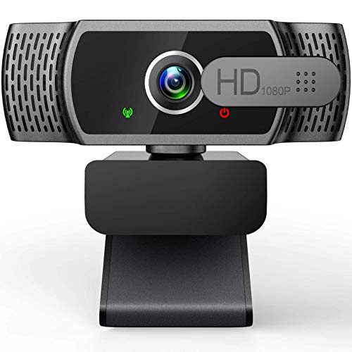 - Webcam for PC with Microphone - 1080P FHD Webcam with Privacy Cover & Webcam Mounts,