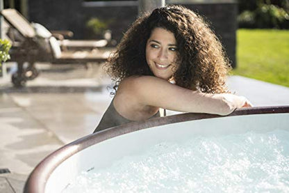 - Lay-Z-Spa 60025 Helsinki Hot Tub | 180 AirJet Wood Effect | Inflatable Spa | Freeze Shield Technology | Rapid Heating | 5-7 Person -