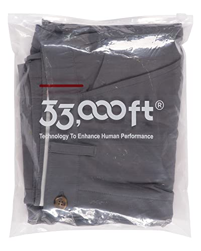 33,000ft Men's Golf Trousers Lightweight Golf Pants Stretch Quick Dry Breathable Work Causual Pants for Golfing with Pockets Grey 34W *30L