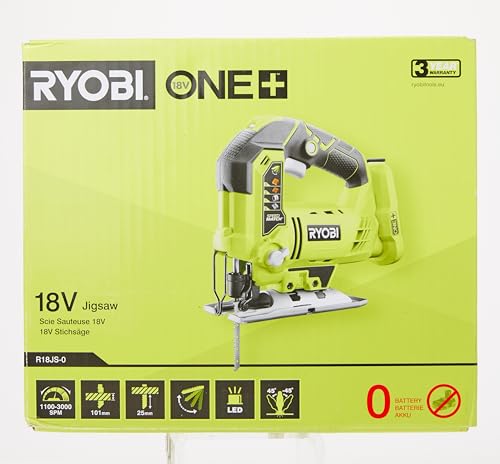 - Ryobi R18JS-0 ONE+ | Jigsaw with LED | 18 V (Body Only) -