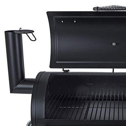 Azuma Bandit Barrel BBQ Charcoal Grill Wood Smoker Firebox Black Steel Portable Barbecue
