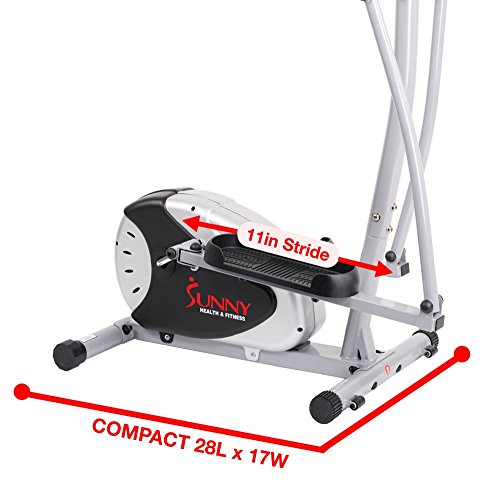 - Sunny Health & Fitness Legacy Stepping Elliptical Machine | Total Body Cross Trainer -