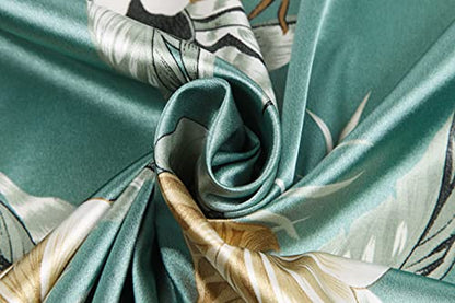 DiaryLook Ladies Kimono Dressing Gowns for Women Long Kimono Robes Satin Long Bridesmaid Robes Floral