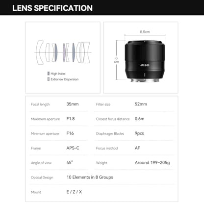 - TTARTISAN | 35mm F1.8 Auto Focus APS-C Camera Lens | Light Weight Camera Lens Support -
