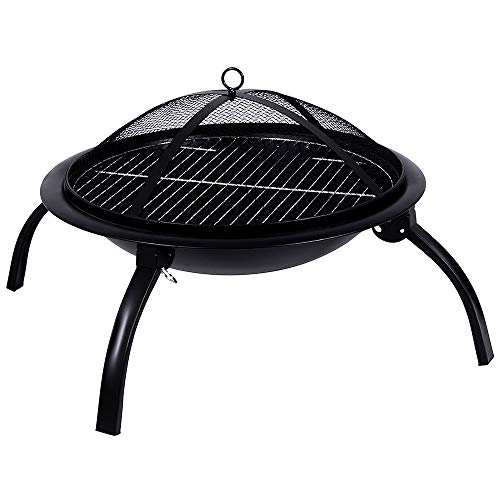 - Fire Vida Large Fire Pit | Steel Folding Outdoor Garden Patio Heater -