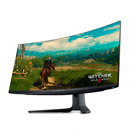 Alienware AW3423DWF 34 Inch WQHD (3440x1440) 21:9 1800R Curved Gaming Monitor, 165Hz, QD OLED, 0.1ms, AMD FreeSync Premium Pro, 99.3% DCI-P3, HDR400, 2x DisplayPort, 1x HDMI, 5x USB, 3 Year Warranty