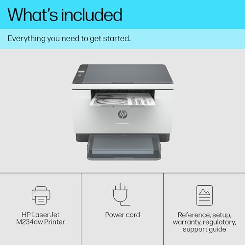 - HP LaserJet M234dw Wireless Black & White Multi-function Printer -
