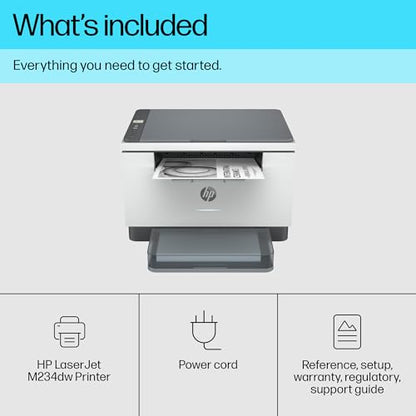 - HP LaserJet M234dw Wireless Black & White Multi-function Printer -