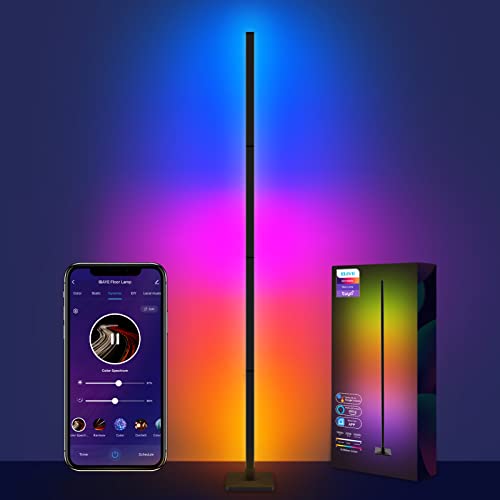 - ibaye Smart LED Floor Lamp | RGB Corner Floor Lamp | Music and DIY Mode | Modern Standing Lamp Compatible With Alexa -