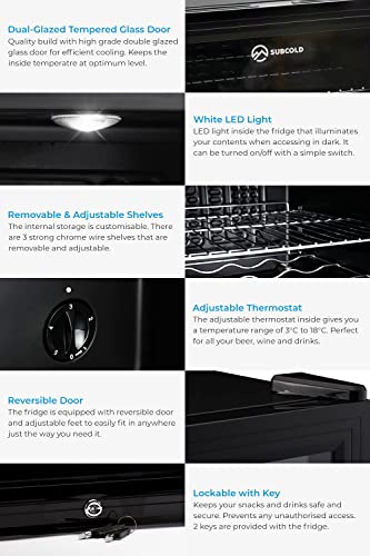 - Subcold Super65 LED | Table-Top Fridge | 65L Beer, Wine & Drinks Fridge -