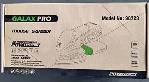 - GALAX PRO Cordless Sander 20V | Detail Sanders | 20Pcs Sandpapers | 12000 RPM Sanders with Dust Collection System for Tight Spaces -