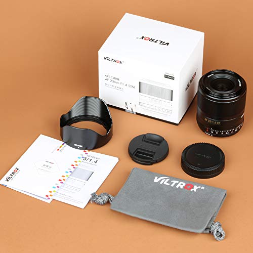- VILTROX 23mm f1.4 XF Lens Auto Focus APS-C Compact Prime Lens for Fuji X mount Camera X-T3 X-H1 X20 T30 X-T20 X-T100 X-Pro2 X-Pro3 Black -