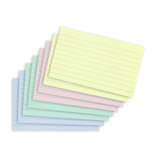 - SUMMIT Flash Cards | Lined Revision Cards |Pastel Assorted | 7.5 x 12.5 cm | 400 Pack -