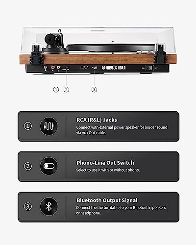 - Record Player Vinyl Player | Upgraded 5.0 Bluetooth Turntable |Home Audio Record Player -