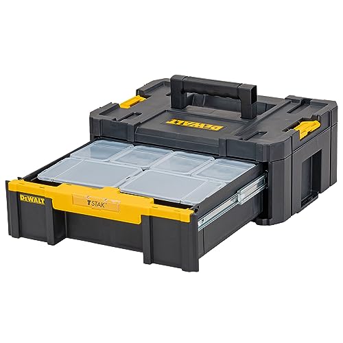 - DEWALT DWST1-70705 T-Stak III Tool Storage Box with Drawer | Yellow/Black | 17.6 cm*44.0 cm*31.4 cm -