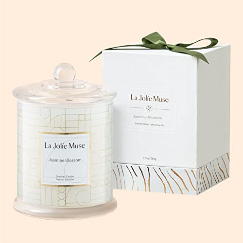 - La Jolíe Muse Scented Candles Gifts for Women | Large Jasmine Candle Gift Set -