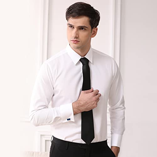 - HONEY BEAR Mens Stainless Steel Rectangle Black Cufflinks -