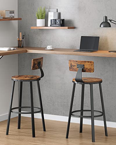 - VASAGLE Bar Stools, Set of 2 Tall Bar Stools -