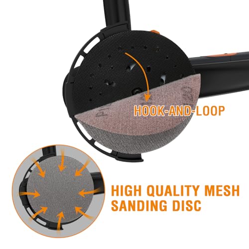 - MAXXT Orbital Sander 150mm(6 inch) | Electric Sander 5.0mm | 6 Variable Speed Palm Sander 4500-6200 RPM -