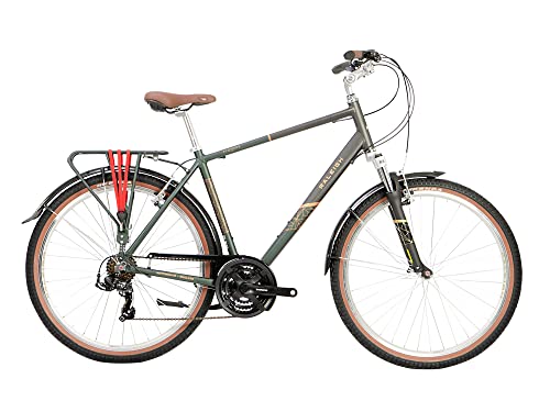 - Raleigh | PTR17MT | Pioneer Trail 27.5 Inch 21 Speed Men's Hybrid Bike | Green / Black -