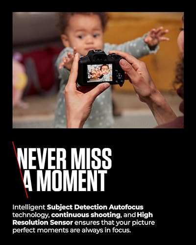 Canon EOS R100 - Compact Mirrorless Digital Camera - 24.1 MP, 4K Resolution - Dual Pixel CMOS AF, DIGIC 8 Processor - 6.5 FPS Continuous Shooting - Face & Eye Detection, Bluetooth, Wi-Fi, GPS