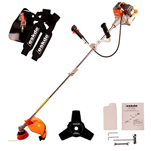 - eSkde 52cc Petrol Garden Brush Cutter Strimmer | Line Trimmer Kit | 2 Stroke Petrol 2 in 1 Kit BC52-S23 -