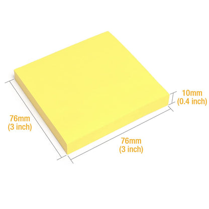 400 Pastel Sticky Notes (76x76mm) - Colourful Removable Adhesive Memo Pads in Blue, Pink, Green, Yellow | Set of 4 Pads (100 Sheets Each) | Office, Home & School Use - 4 Packs