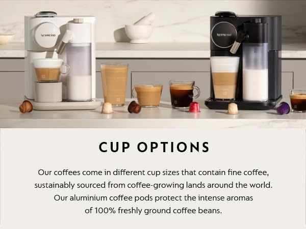 De'Longhi Nespresso Gran Lattissima EN640.B, Automatic Coffee Maker, Single-Serve Capsule Coffee Machine, Automatic Frothed Milk, 19 Bar Pressure, Cappuccino, Latte, 1400W, Sophisticated Dark Black
