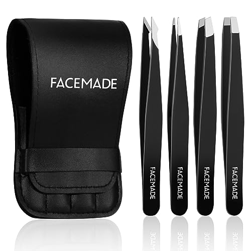 - FACEMADE 4 Pack Tweezers Set -