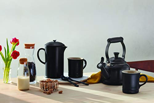 - Le Creuset Stoneware Cafetière French Press | Stainless Steel Plunger | 1 Litre | Serves 3-4 Cups -