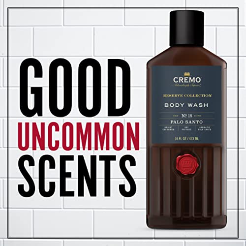 CREMO - Reserve Collection Palo Santo Body Wash For Men - Luxury Fragrance Shower Gel - 473ml