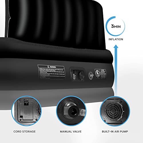 - Get Fit Air Bed With Built In Electric Pump | Premium Double Airbed | Quick Blow Up Bed -