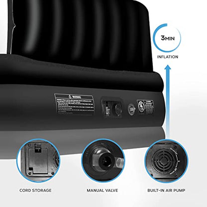- Get Fit Air Bed With Built In Electric Pump | Premium Double Airbed | Quick Blow Up Bed -