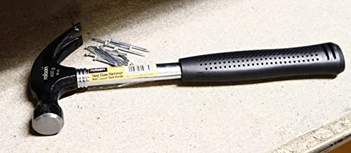 - Rolson 10339 | 16 oz | Claw Hammer Tubular Steel | Silver Black -
