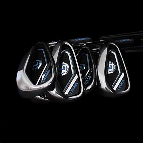 - LAZRUS GOLF Premium Golf Irons Set | (4,5,6,7,8,9) Steel Shaft Regular Flex Golf Clubs -