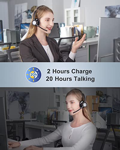 - Link Dream Bluetooth Headset with Microphone | Wireless Headset with Mic Noise Cancelling & USB Dongle -