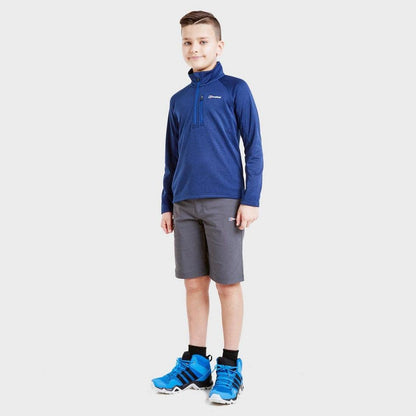 Berghaus Grid Kids' Fleece Top with Half-zip Fastening, Kids' Midlayer Fleece, Kids' Hiking & Outdoor Recreation (13 Years, Blue)