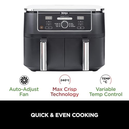 - Ninja Foodi MAX Dual Zone Digital Air Fryer | 2 Drawers | 9.5L | 6-in-1 -