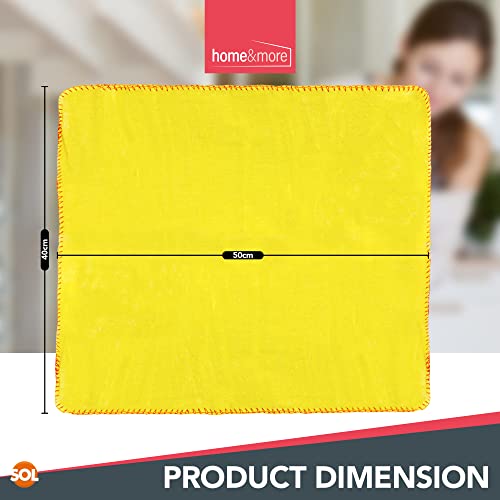 - SOL 4pk Yellow Dusters | 100% Cotton Cleaning Cloths | 50 x 40cm Lint Free Cloths -