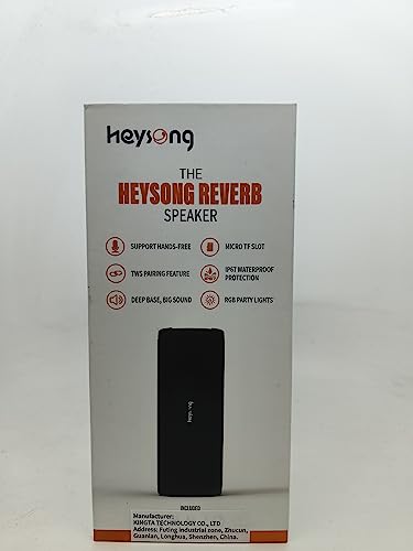 - HEYSONG Portable Bluetooth Speaker | Waterproof Outdoor Speakers | With LED Light -