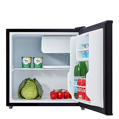 Cookology MFR45BK Small Table Top Mini Fridge for Counter Tops 46 Litre Capacity, Reversible Door, Adjustable Temperature Control and Legs with Chiller Box - In Black