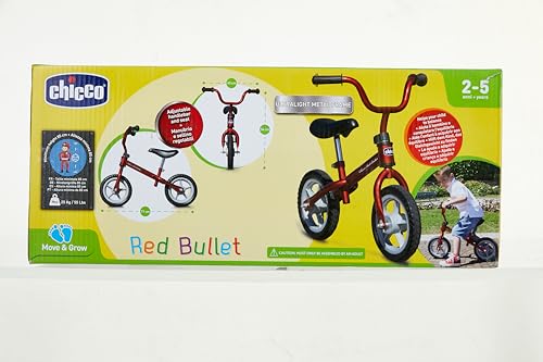Chicco Red Bullet Balance Bike | First Bike, Anti-Puncture Wheels, up to 25kg, 18 months +