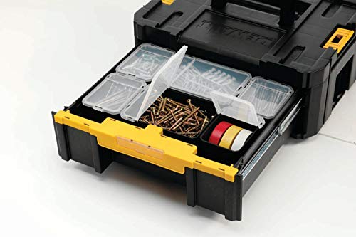 - DEWALT DWST1-70705 T-Stak III Tool Storage Box with Drawer | Yellow/Black | 17.6 cm*44.0 cm*31.4 cm -