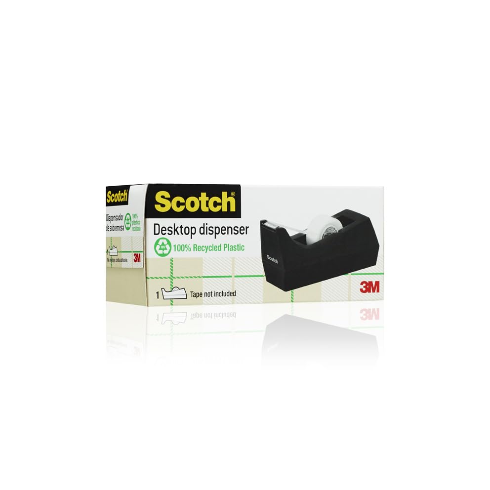 - Scotch Desktop Tape Dispenser C38 | Black | Desktop Adhesive Distributor - Refillable Sticky Tape Dispenser For Home And Office -