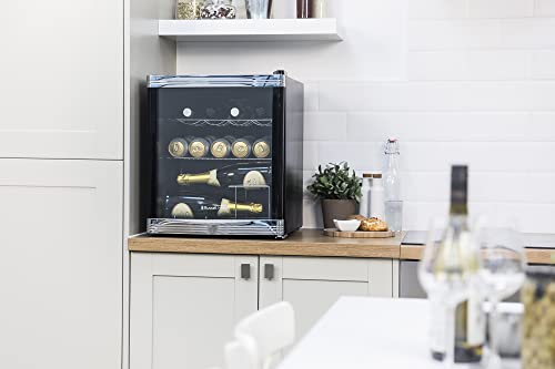 - Russell Hobbs Mini Fridge | 12 Bottle/46L | Freestanding Black Table Top Mini Beer & Wine Fridge -