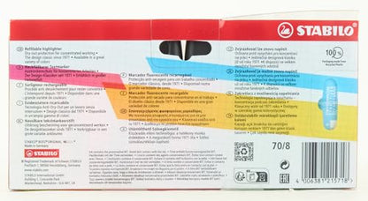 - Highlighter | STABILO BOSS ORIGINAL | Pack of 8 | Assorted colours -