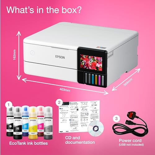 - Epson EcoTank ET-8500 A4 Wi-Fi Ink Tank Photo Printer -