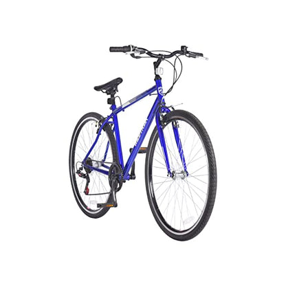 - Wildtrak - Steel Trekking Bike, Adult, 700C, 6 Speed - Blue